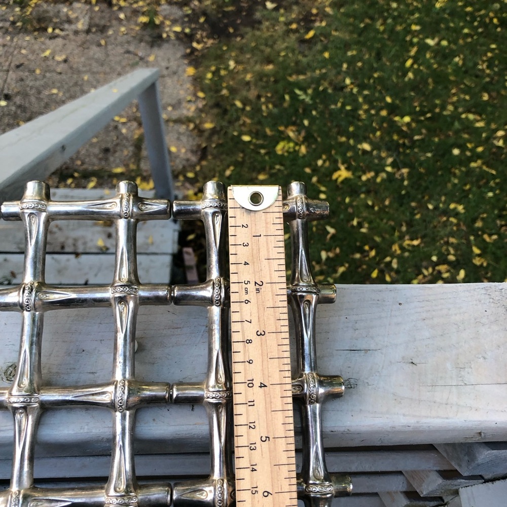 2 Zinc Bamboo Trivets Expandable - Picture 7 of 9